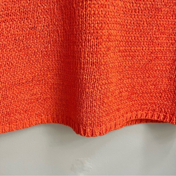 Vintage Knit Sweater Vest Women's Large Stretchy Orange Beachy Coastal‎ Cottage - Picture 10 of 12